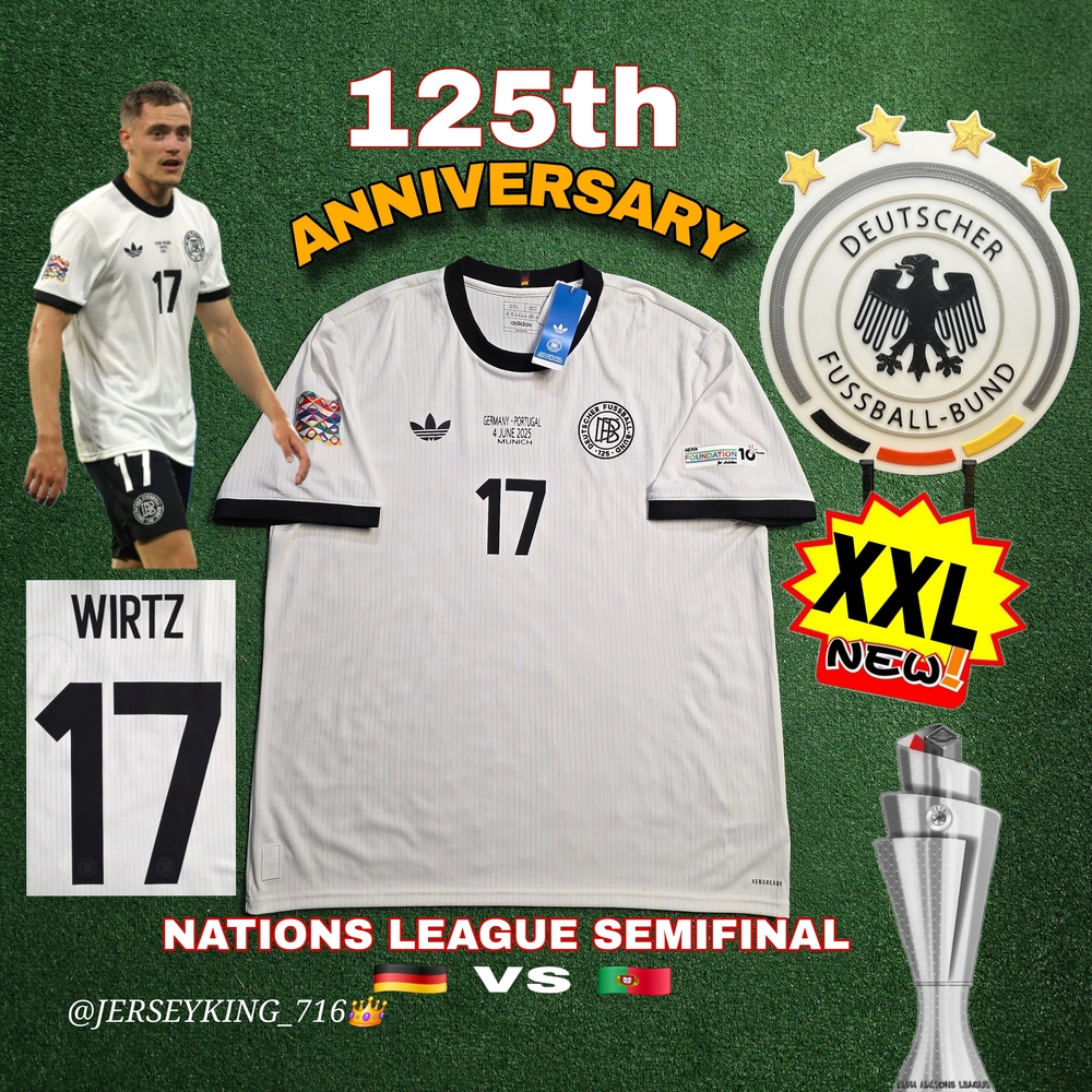 Adidas Germany National Team Florian Wirtz #17 Nations League 125th Anniversary